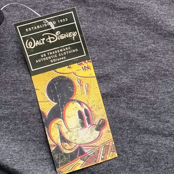 Vintage Walt Disney Authentic Clothing Mickey Mouse Outline T-Shirt Gray, Size L - Picture 6 of 6